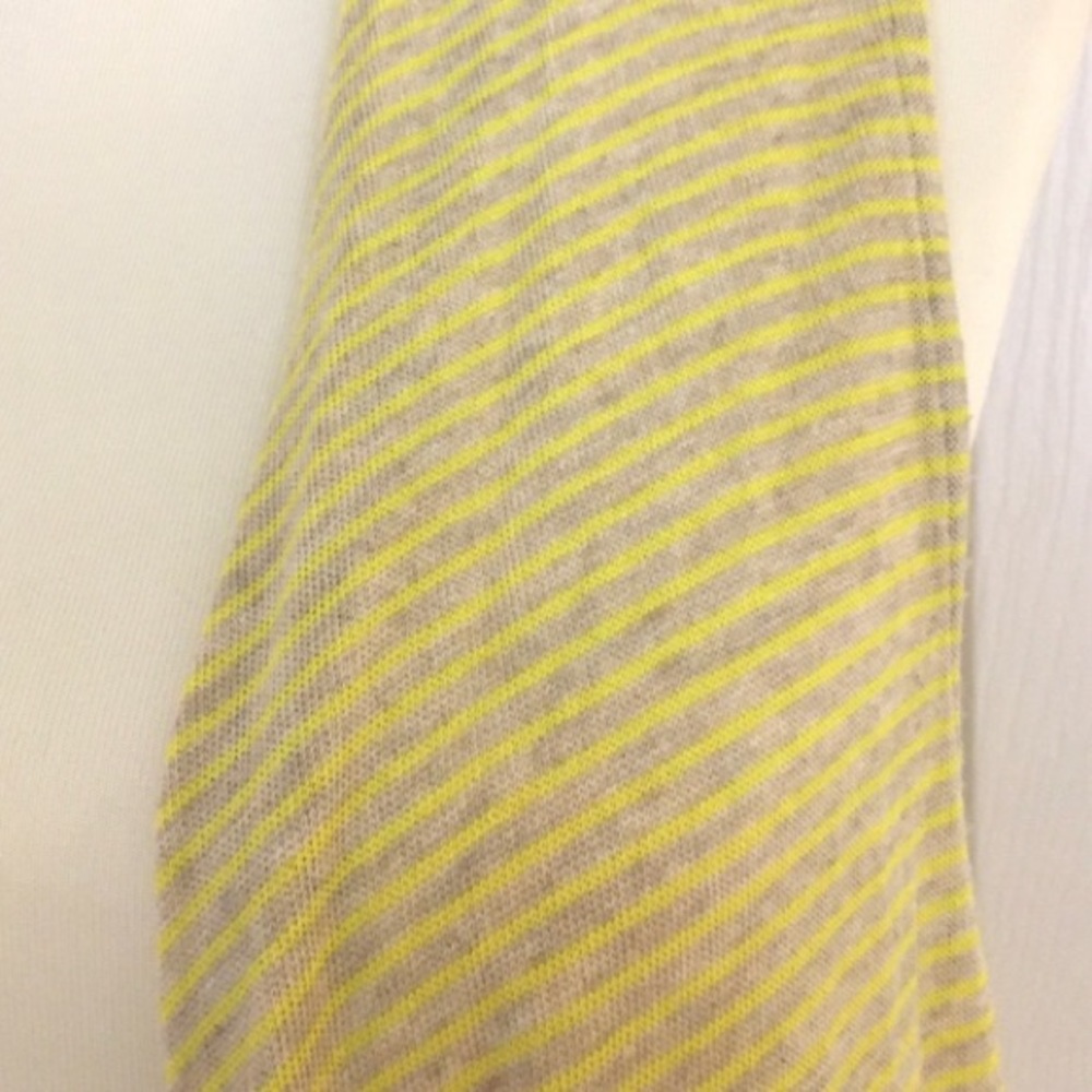 ❌SOLD❌ [Halogen] Womens Striped Sleeveless Duster - Yellow & Gray - Size Medium - Picture 4 of 7
